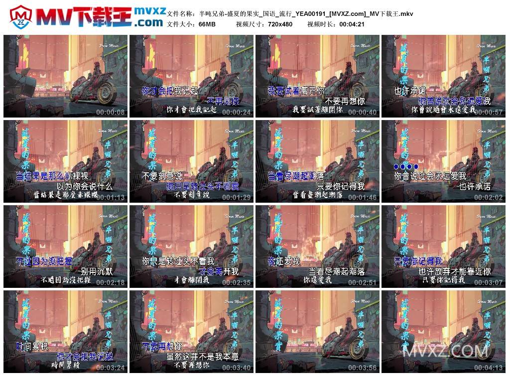 半吨兄弟-盛夏的果实_国语_流行_YEA00191